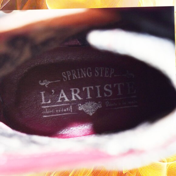 Spring Step L’Artiste Rehja Black Brown Plaid Combat Style Boots, Size 36 - Picture 8 of 8